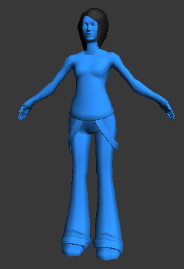Final rough female player character for Survival Master